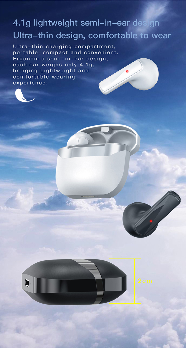 Noise canceling bluetooth headset, wireless bluetooth headset, in-ear stereo headset, mini sports headset, portable bluetooth headset