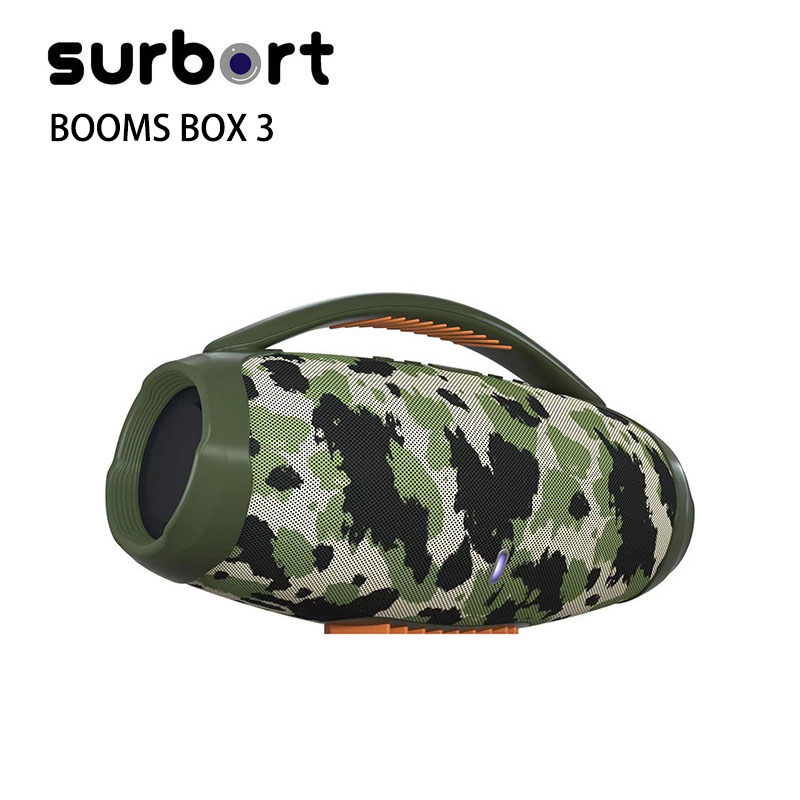 Surbort Portable Bluetooth Speaker, BOOMBOX 3 Speaker, Outdoor Bluetooth Speaker, Subwoofer, Wireless Bluetooth Speaker