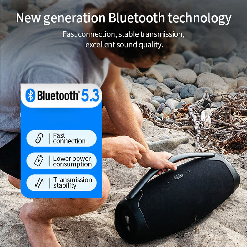 Portable Bluetooth Speaker, BOOMBOX 3 Speaker, Outdoor Bluetooth Speaker, Subwoofer, Wireless Bluetooth Speaker