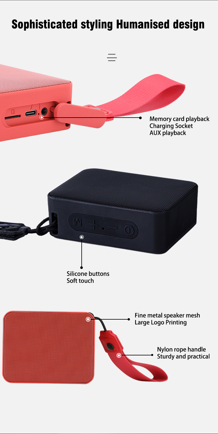 Surbort Bluetooth Speaker, Portable Bluetooth Speaker, Wireless Bluetooth Speaker, IPX5 Waterproof Small Speaker, Subwoofer Speaker 