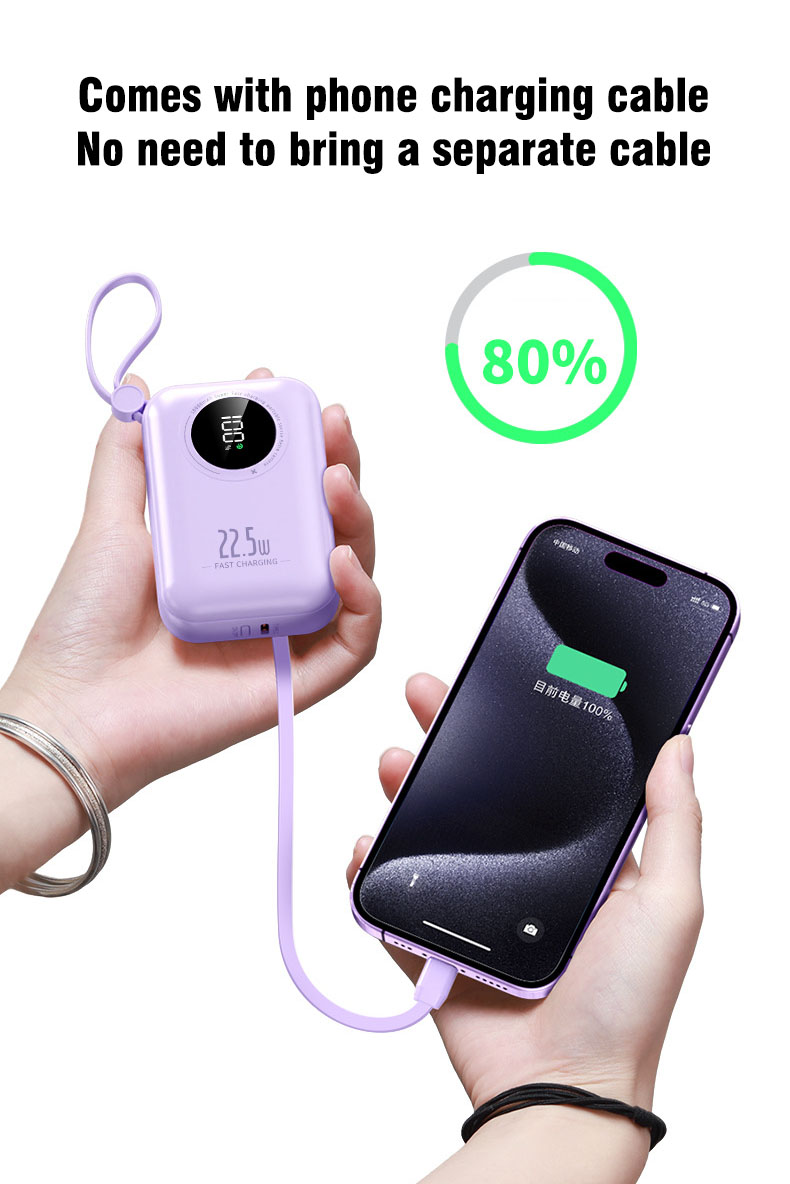 Surbort PD22.5W rechargeable power bank, mobile phone mobile power, portable mobile power, mobile phone rechargeable power bank