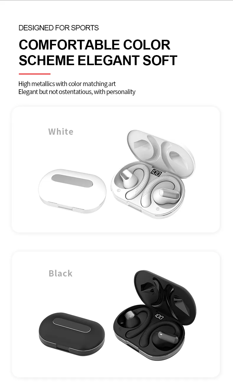 Surbort Wireless Bluetooth Headset, TWS Headset, Portable Bluetooth Headset, Noise Canceling Headset, OWS Sports Headset