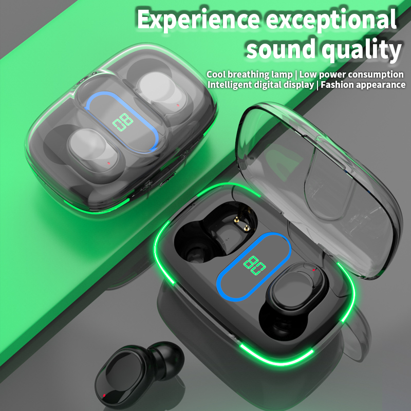 Surbort TWS-Wireless-Bluetooth-Headset-Sports-Headset-Portable-Bluetooth-Headset-Digital-Bluetooth-Headset-Hi-Fi-Headset-LED-Breathing-Light-Headset